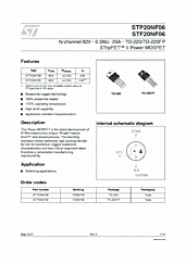 DataSheet STP20NF06 pdf